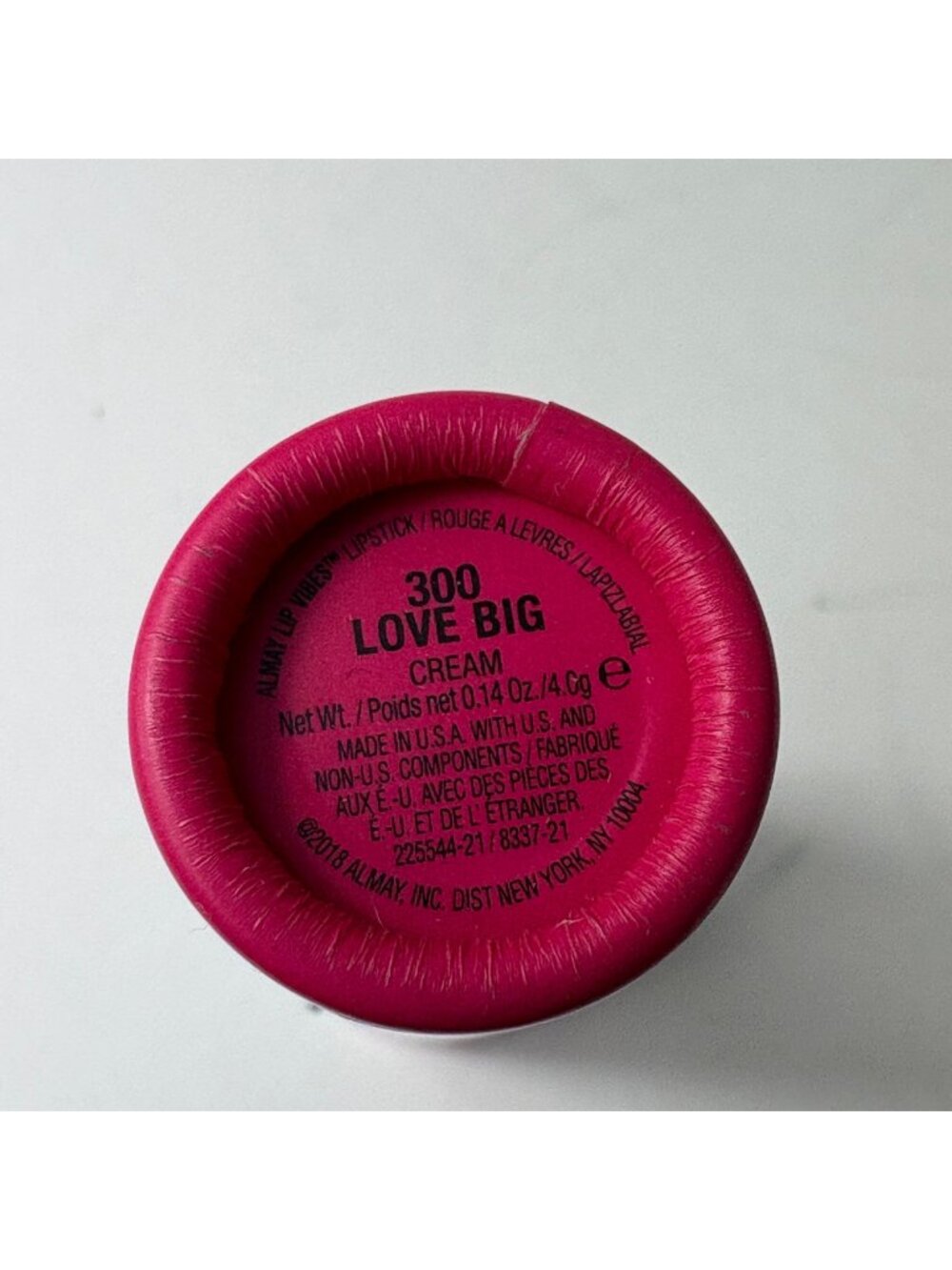 Almay Lip Vibes Lipstick Love Big Cream 300 0.14 Oz Pigmented Floral Case New